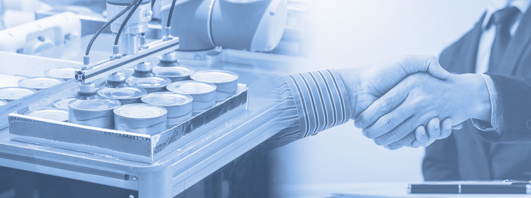 Used food machinery sale being agreed upon